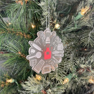 Custom Cooking Ornament or Keychain – Personalized Gift for Chefs, Bakers, Food Lovers – Kitchen Décor – Culinary Christmas Gift