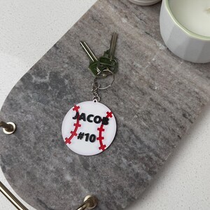 Personalized Baseball Keychain or Ornament: Custom Team Colors