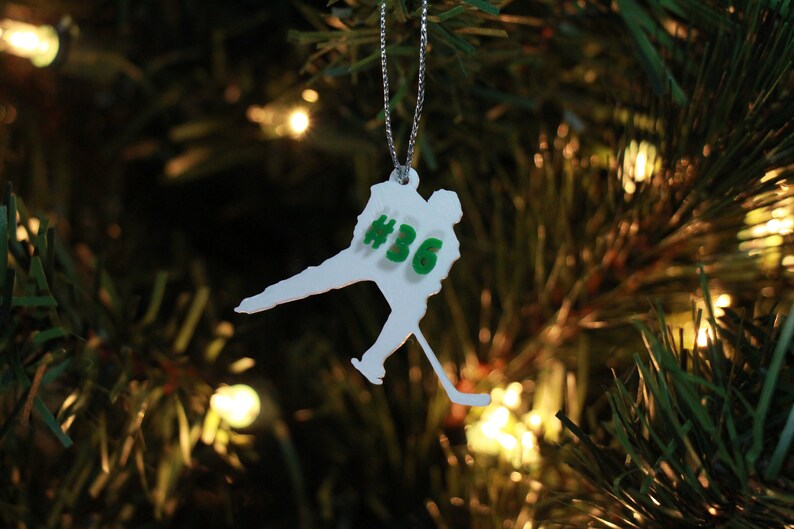 Custom Hockey Ornament Sports Bag Tags, Sports Bag Accessories, Coach Gifts, Team Gifts, Personalized, Sport Ornament