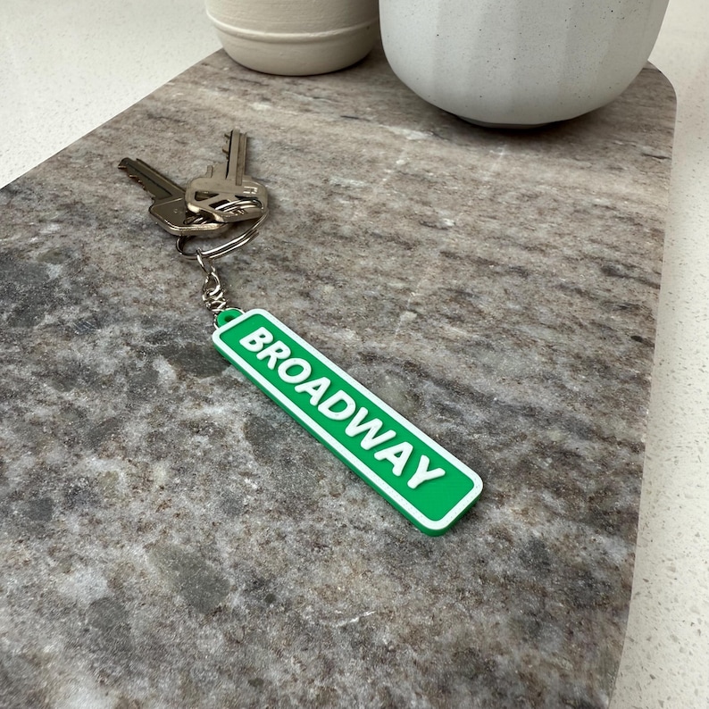 Road Sign Keychain Personalized Street Sign Keychain or Ornament: Custom Road Name ...