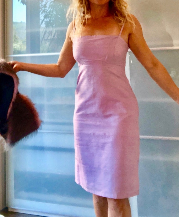 raw silk cocktail dress