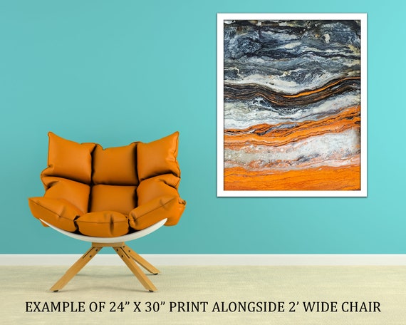 Orange Petrified Wood I | Color Photograph, Fine Art, Wall Art