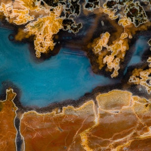 Teal Geode | color photograph, fine art, wall art print, wall decor, mineral photograph, rock photograph, geology art, nature abstract