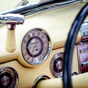 1948 Buick Dash | color photograph, fine art, wall art print, classic car, vintage automobile photo, gift for him, man cave wall art