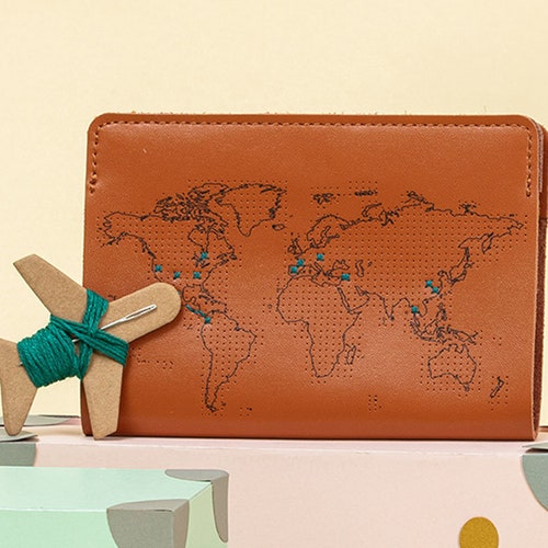 Stitch Where You've Been Travel Passport Cover Grey Etsy