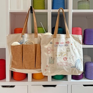 DIY Embroidery Tote Bag Kit - Organisieren Sie Ihre Näh- & Bastelwerkzeuge und nähen Sie sie selbst