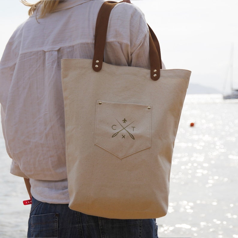 Stitch Where You've Been Canvas Travel Tote Bag image 7
