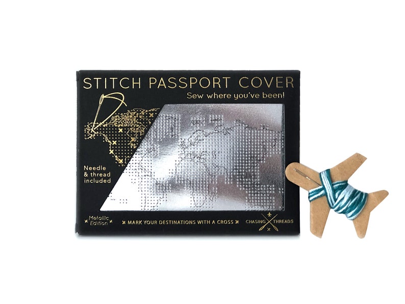 Stitch Where You've Been Travel Passport Cover Metallic Etsy