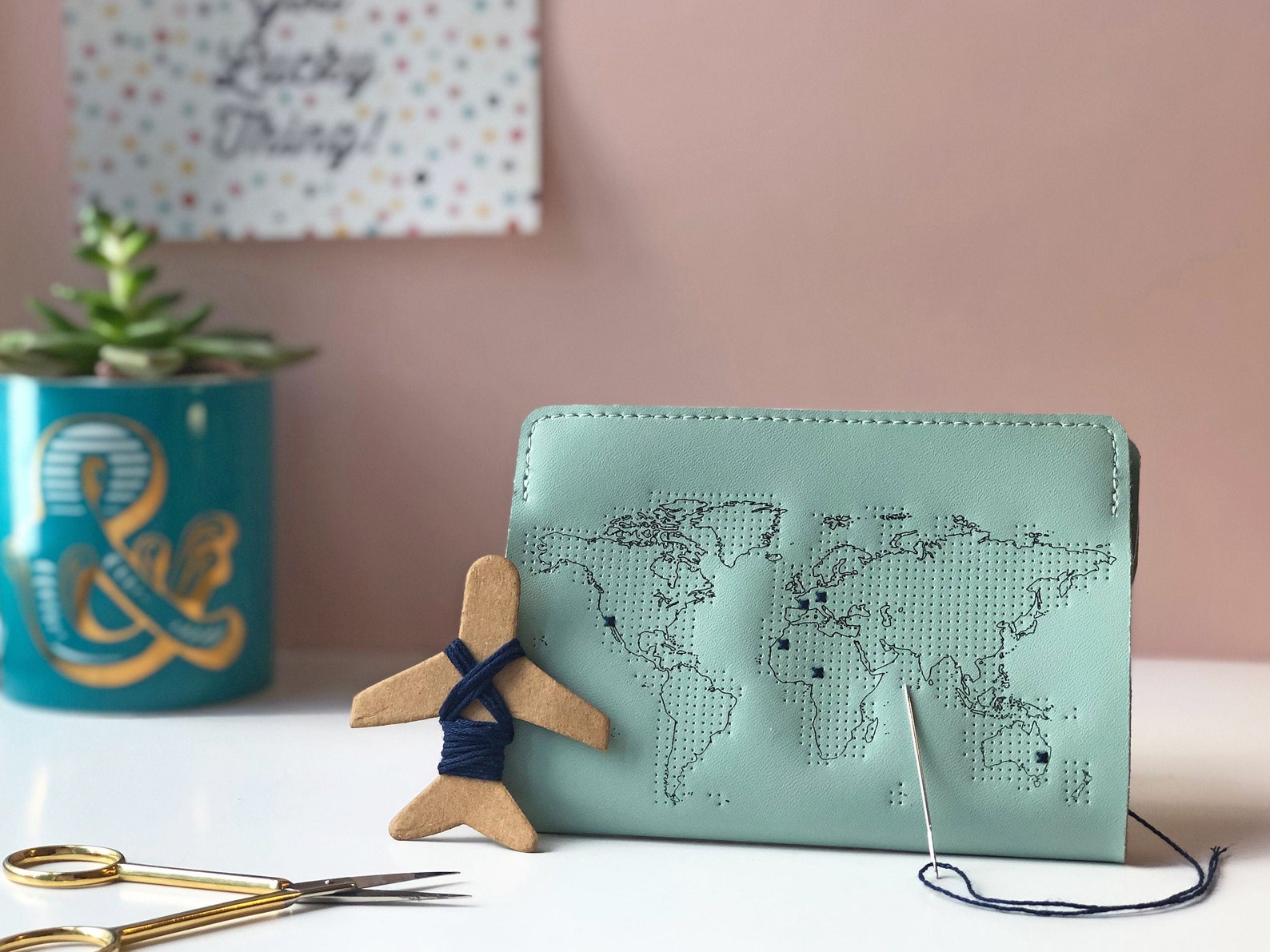 Stitch Where You've Been Travel Passport Cover Mint Etsy