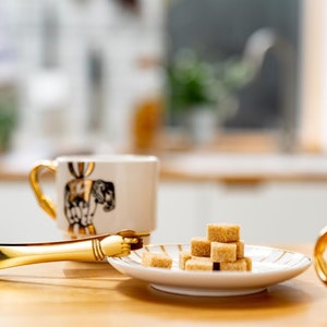 Handy Golden Sugar Tongs, Unique Pointing Hand Prongs with gift box image 8