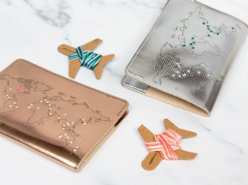 Stitch Where You've Been Travel Passport Cover Metallic Etsy