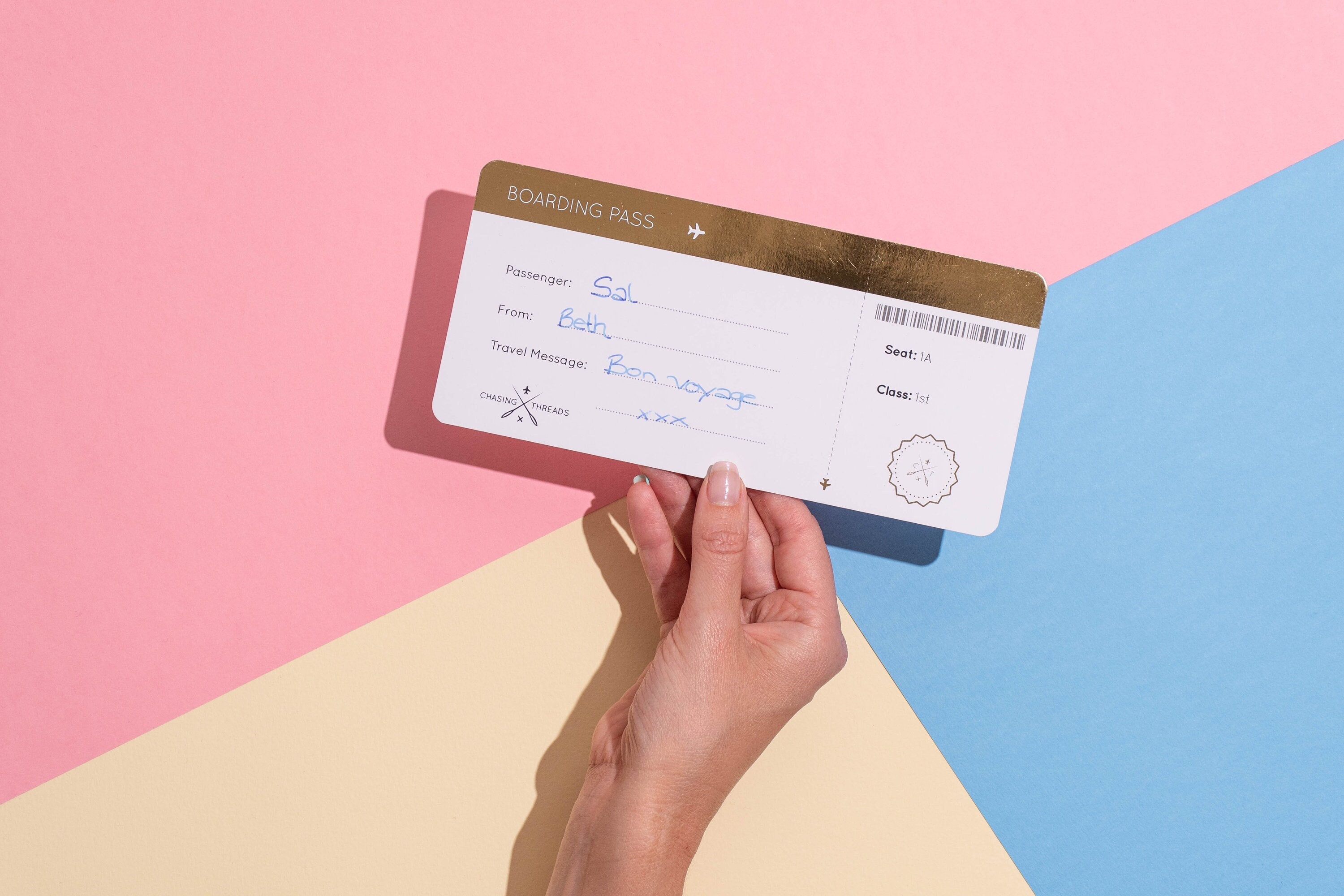 Boarding Pass Gift Card Personalised Ticket Style Card With Etsy UK