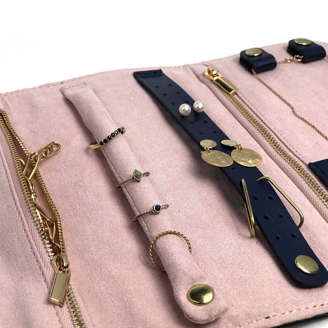 Stitch Travel Jewellery Wrap & Organiser / Leather Jewelry Etsy