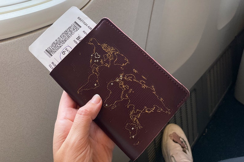Stitch Where You've Been Travel Passport Cover Maroon Etsy