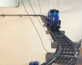 JOINPAYA Lot De 9 Pièces Quai De Train Pont Suspendu - Accessoires Voie Ferrée Pour Trains Miniatures