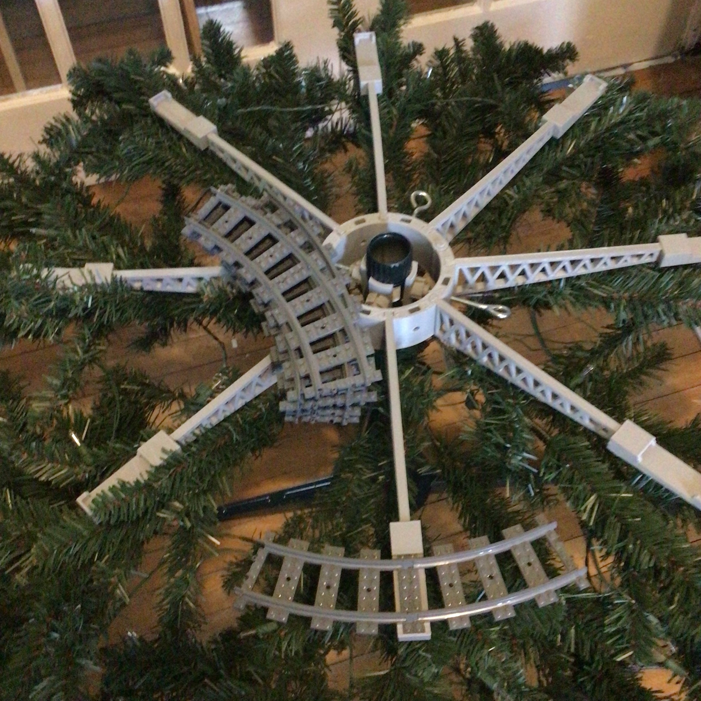Christmas tree mounted train set hotsell