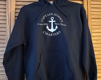 Captain John's Charters Hoodie Navy