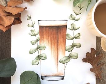 Impresión artística de café, impresión artística de planta de café, arte de café, impresión artística de plantas, regalo para amantes del café, regalo de café, arte de plantas, impresión artística, café, planta