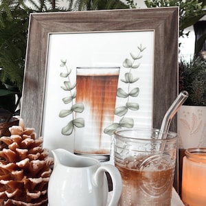 Coffee Art Print, Coffee Print, Plant Art Print, Coffee Lover Gift, Coffee Gift, Coffee Art, Plant Art, Art Print, Coffee, Plant, Wall Art