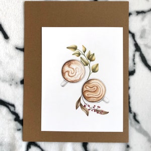 Coffee Print, Coffee Art, Coffee Art Print, Coffee And Plant Art, Plant Art, Plant Art Print, Plant Print, Coffee, Plant, Coffee Plant Art