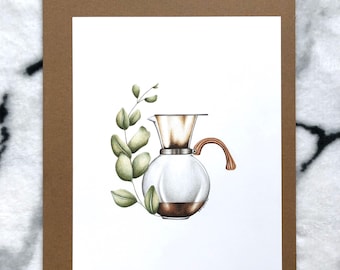 Arte del café, impresión artística del café, impresión artística de plantas, arte de plantas, arte de plantas de café, regalo para amantes del café, arte de pared con café, café, planta, impresión artística