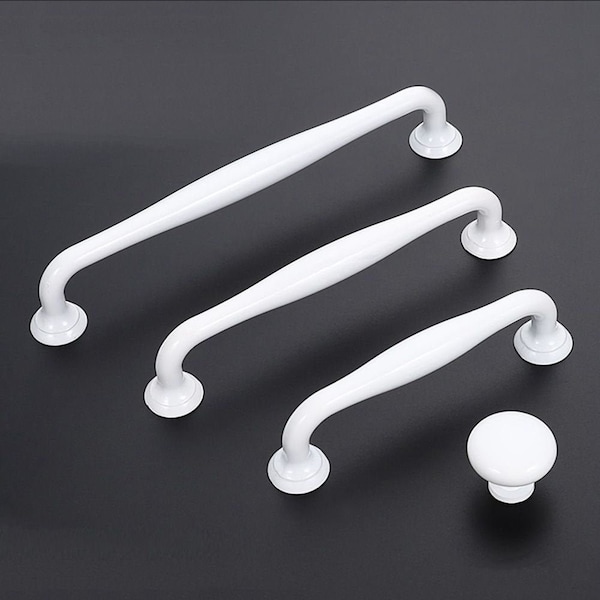 White Drawer Pulls Etsy