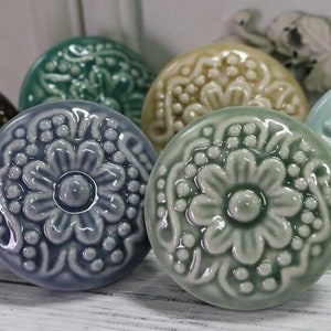 Flower Knobs Handles Dresser Knobs Pulls Drawer Knobs Pulls Handles Cabinet Knobs Pulls Ceramic Door Knobs Handles Furniture Porcelain Knobs