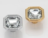 Glass Crystal Knobs Drawer Knobs Pulls Cabinet Door Knob Handles Dresser Pulls Knobs Kitchen Hardware Knob Handle Silver Gold Square Clear