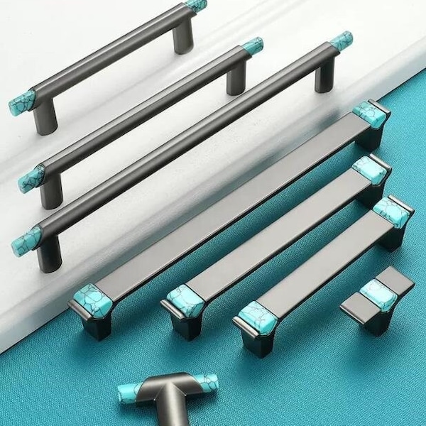 Turquoise Cabinet Pull Handles Dresser Knobs Pulls Drawer Knobs Handles Kitchen Door Knobs Pulls Handles Furniture Knobs Handles Hardware