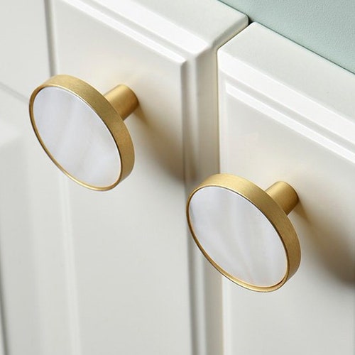 Gold Dresser Pull Knobs Drawer Knob Pulls Handles Drop Rings Etsy
