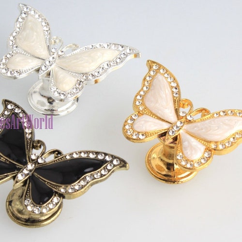 Butterfly Knobs Handles Drawer Dresser Knobs Kitchen Etsy