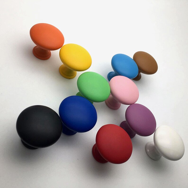 Colorful Knobs Drawer Knobs Handles Kitchen Knobs Etsy