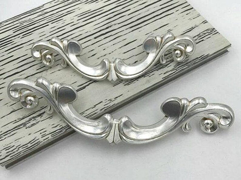 Antique Silver Pulls Dresser Knob Handles Drawer Pulls Handles Etsy