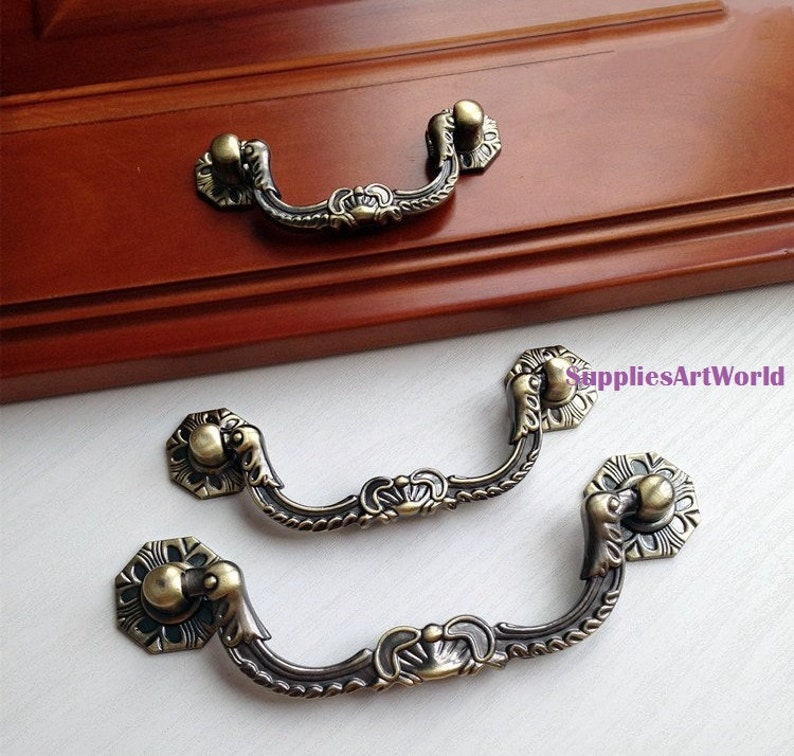 2 5 3 75 5 Vintage Style Drop Bail Pulls Drawer Pulls Handles