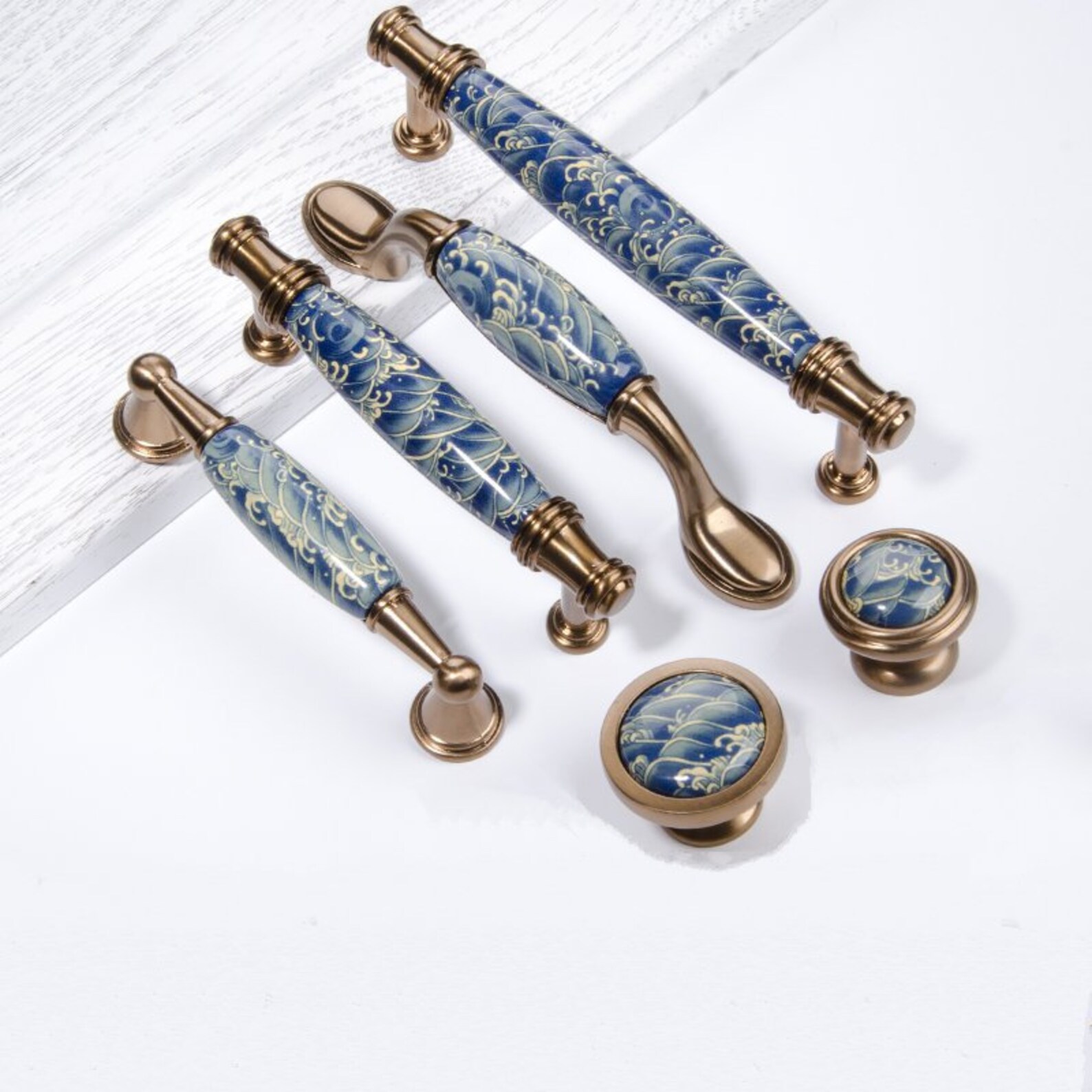 Exquisite Ceramics Handle Knob Antique Bronze Ceramic Etsy