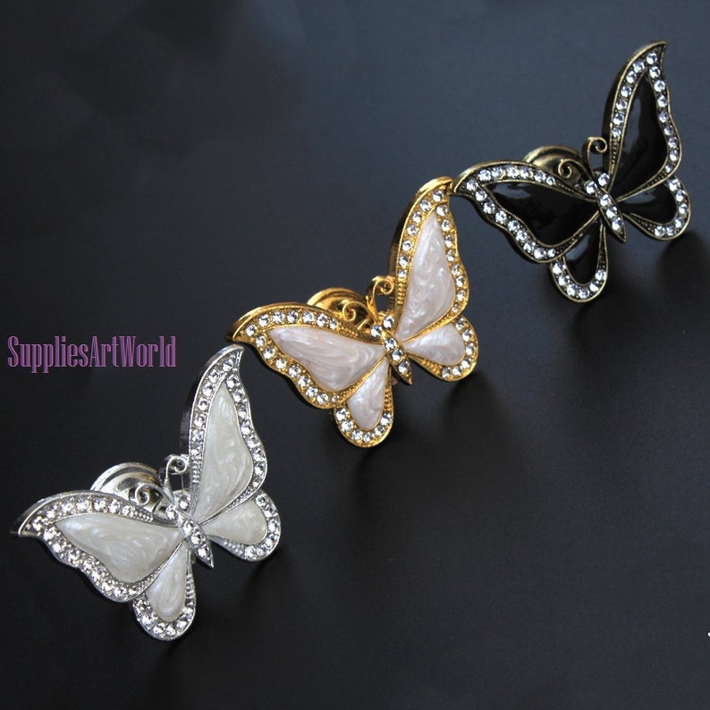 Butterfly Drawer Pulls Knobs Unique Knobs Pulls Etsy