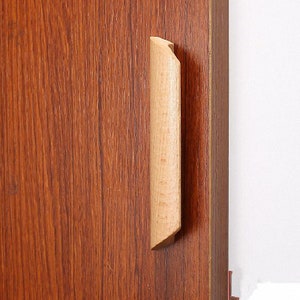 Boutons de porte d'armoire poignées en bois massif poignées modernes poignées de tiroir d'armoire poignées poignées boutons de porte d'armoire en bois poignées image 4
