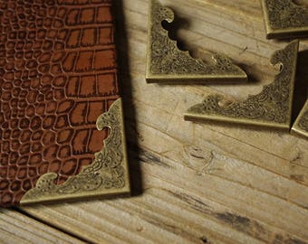 Metal Filigree Book Corners Embellishments for Journals Books