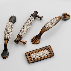 Pastoral Ceramic Knobs Cabinet Knobs Handles Drawer Pulls Handle Antique Furniture Handles Pulls Wardrobe Handles Pulls Knobs Osmanthus image 6