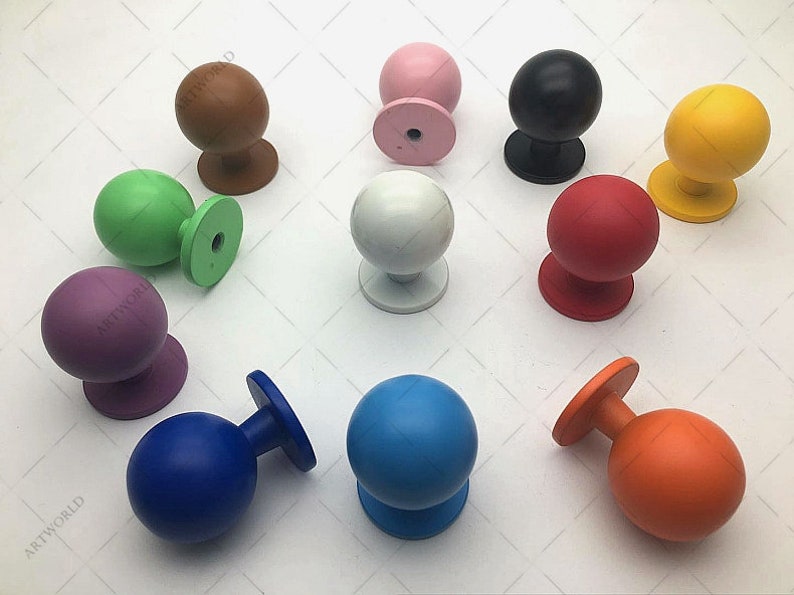 Colorful Dresser Knobs Handles Drawer Pulls Knobs Handles Kitchen Cabinet Door Knobs Pulls Handles Decorative Knobs Pulls Orange Yellow Red image 7