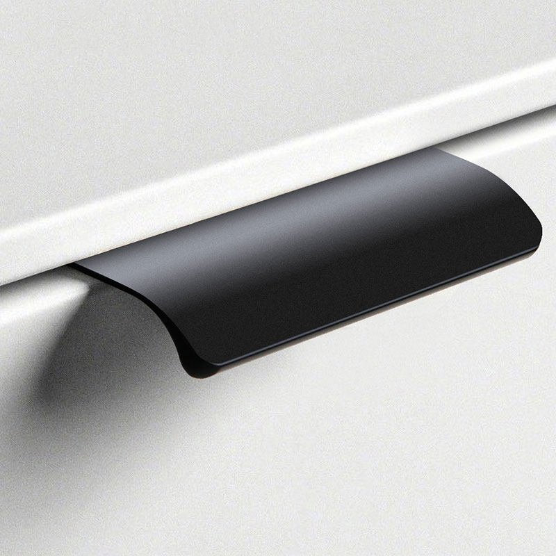 Invisible Long Handle Nordic Wardrobe Door Handle Black Modern Etsy