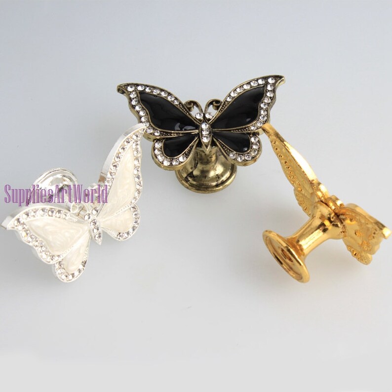 Butterfly Drawer Pulls Knobs Unique Knobs Pulls Etsy