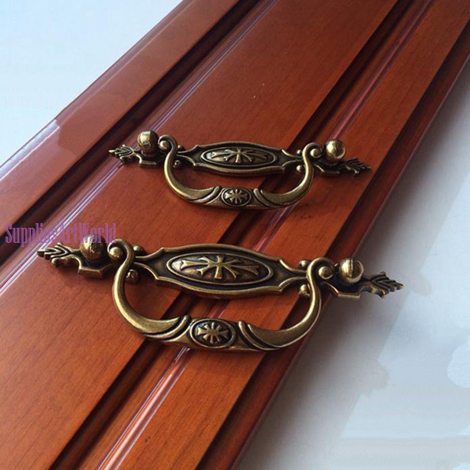 33.75 Drop Bail Pulls Handles Vintage Style Etsy