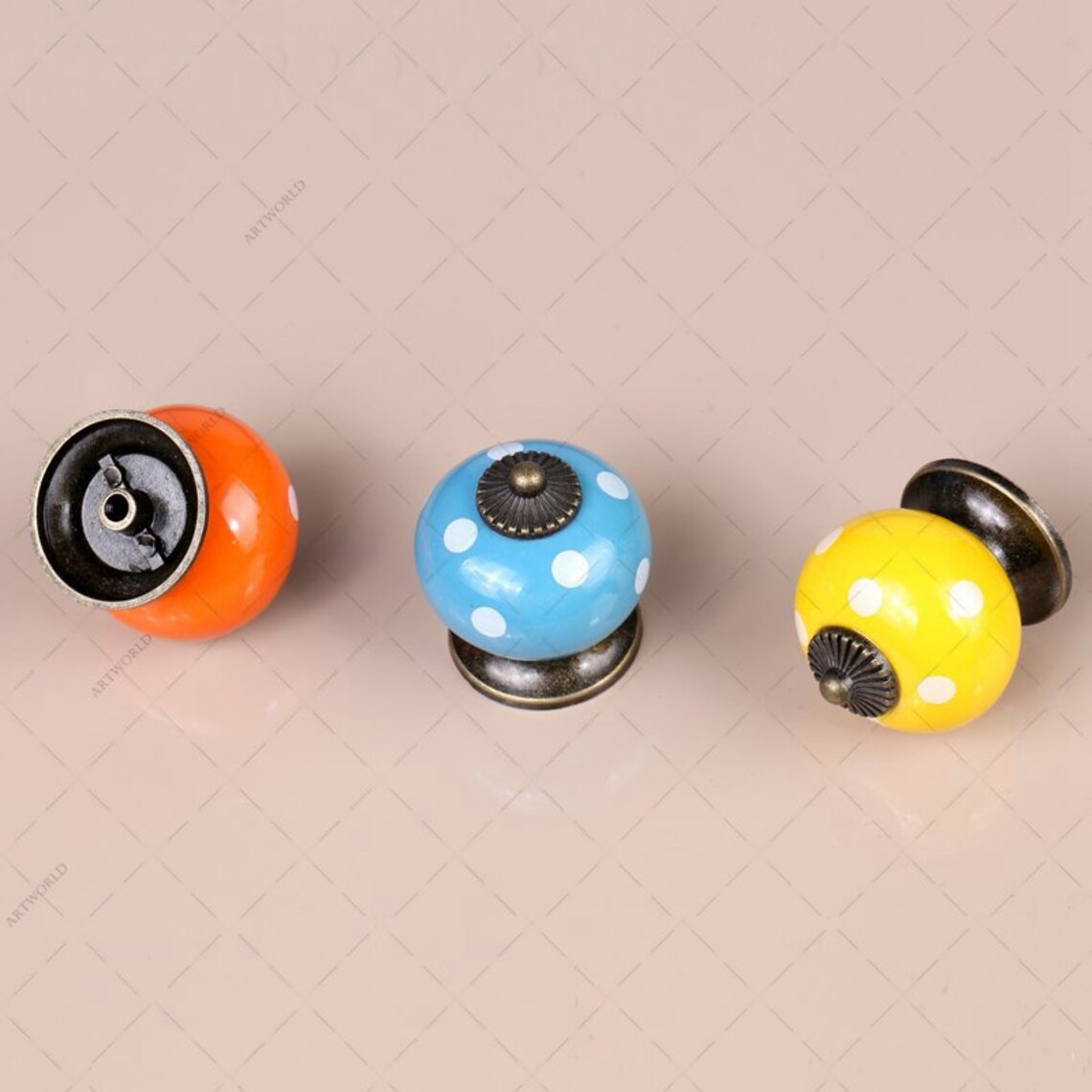 Colorful Knobs Kids Childrens Drawer Knobs Kitchen Etsy
