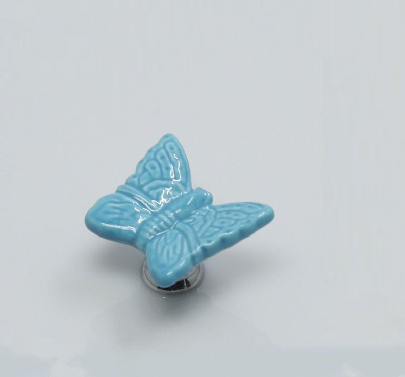 Ceramic Knobs Butterfly Drawer Knobs Handles Colorful Knobs Etsy