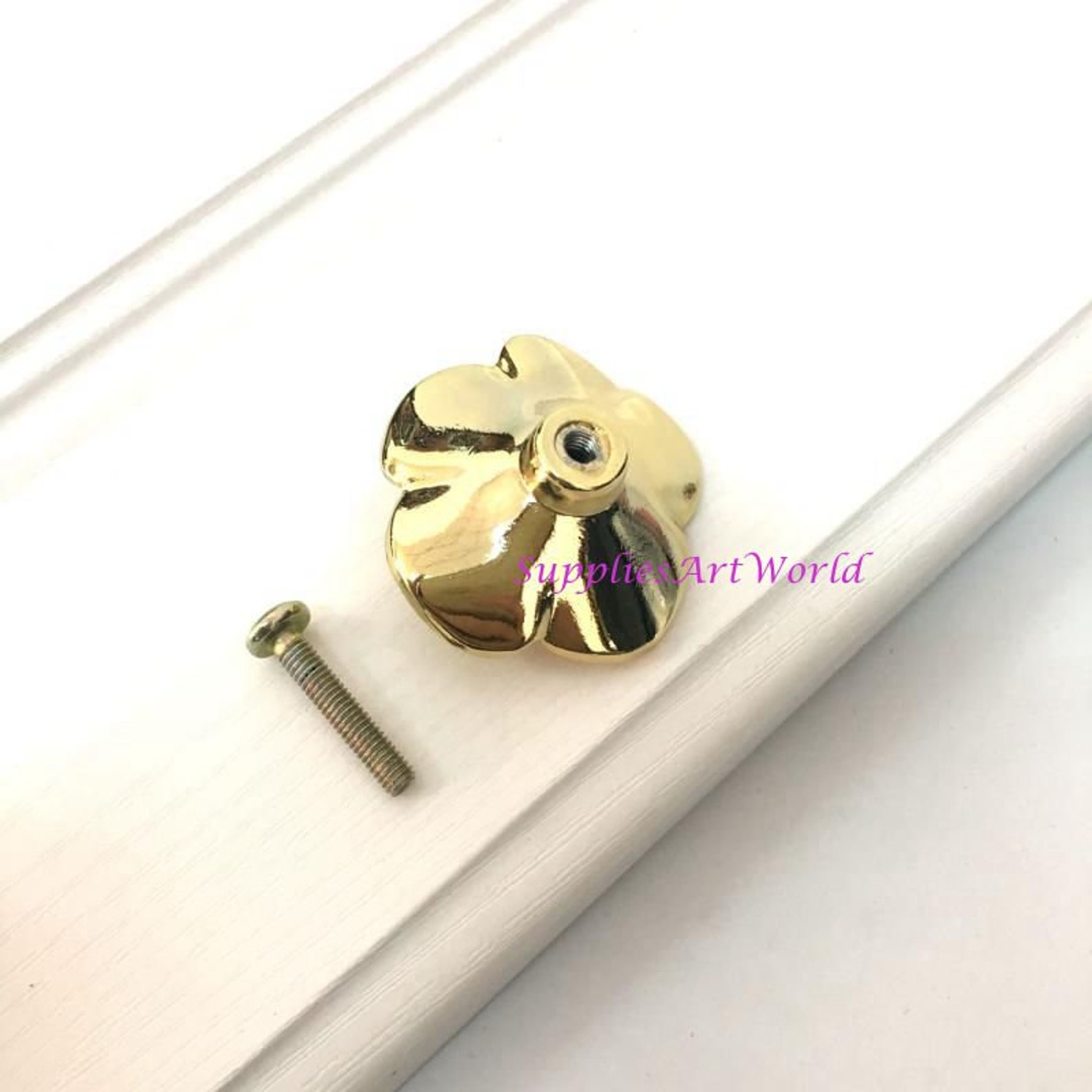 Oro rosa flor perillas maneja perillas de cajón tira de asas | Etsy