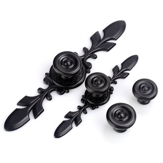 Black Dresser Knobs Handles Drawer Knobs Pulls Handles Etsy