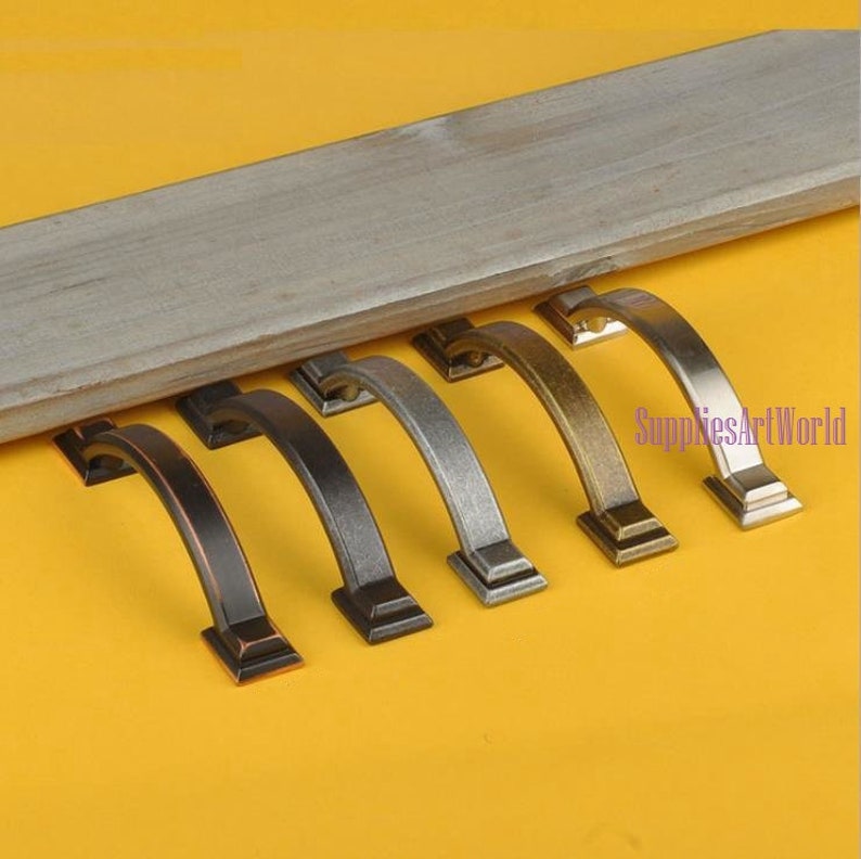 3 Vintage Style Drawer Knobs Pulls Handles Dresser Pulls Etsy