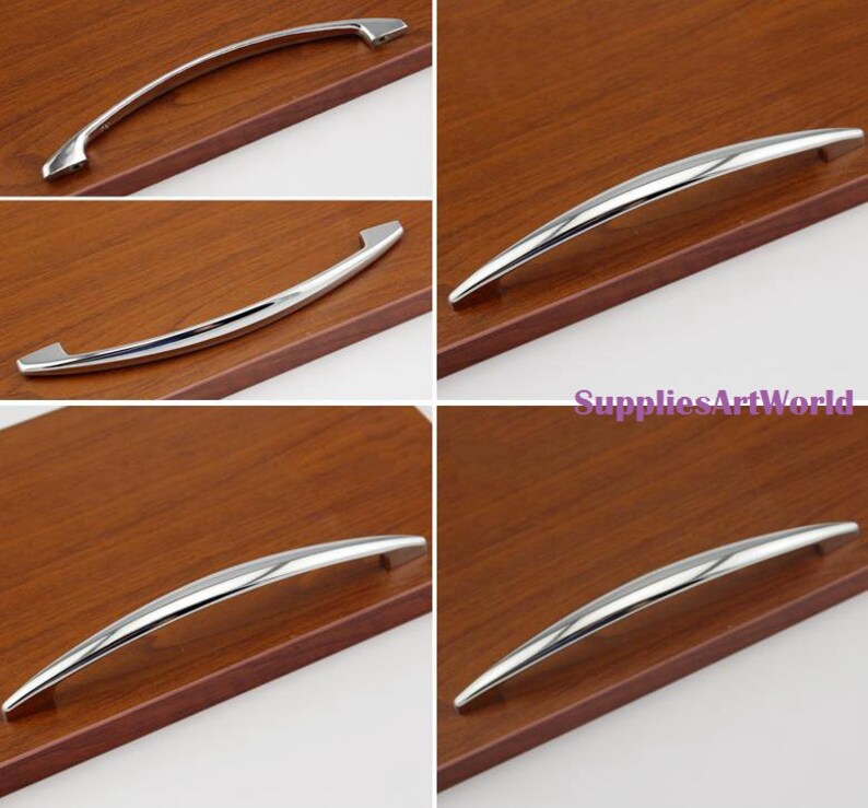 3.75 5 6.3 Cupboard Handles Pulls Bright Chrome Dresser Pull Handles Drawer Knobs Pulls Handles Cabinet Knob Handle Modern Knobs Pulls