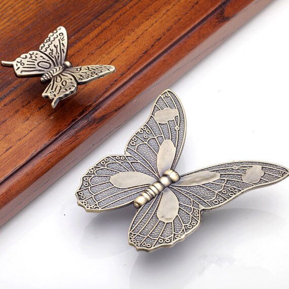 Butterfly Knobs Unique Drawer Knobs Handles Dresser Knobs Etsy